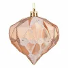 Set of Christmas balls Diamond Copper Plastic Ø 8 cm (12 Units)