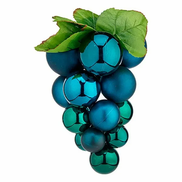 Christmas Bauble Grapes Small Blue Plastic 14 x 14 x 25 cm (18 Units)