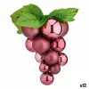 Christmas Bauble Grapes Medium Pink Plastic 18 x 18 x 28 cm (12 Units)