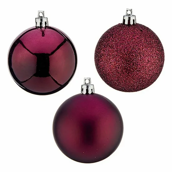 Set of Christmas balls Purple Plastic 6 x 7 x 6 cm (30 Units)