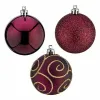 Set of Christmas balls Purple Plastic 6 x 7 x 6 cm (30 Units)