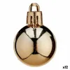 Set of Christmas balls Copper Plastic 3 x 4 x 3 cm (12 Units)