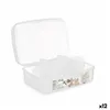 Box with compartments Transparent Plastic 21,5 x 8 x 14,6 cm (12 Units)