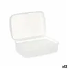 Box with compartments White Transparent Plastic 21,5 x 8,5 x 15 cm (12 Units)