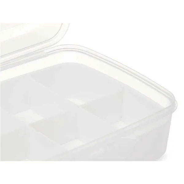 Box with compartments White Transparent Plastic 21,5 x 8,5 x 15 cm (12 Units)