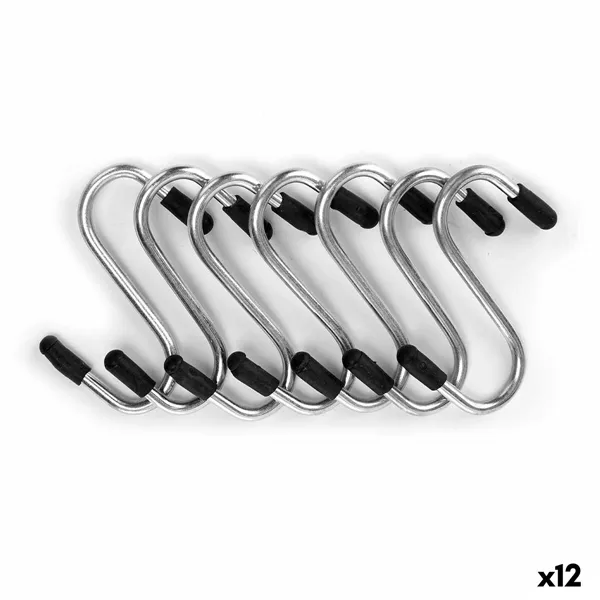 Hook for hanging up Set Silver Metal 4,7 cm (12 Units)