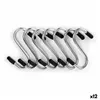 Hook for hanging up Set Silver Metal 4,7 cm (12 Units)