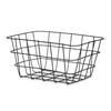 Multi-purpose basket Black Metal 24,5 x 12 x 18 cm Rectangular (6 Units)