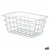 Multi-purpose basket Silver Metal 31 x 14 x 21 cm Rectangular (6 Units)