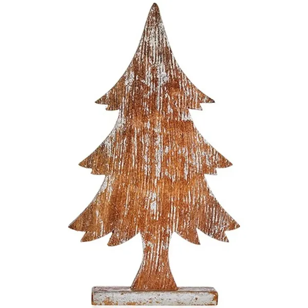 Decorative Figure Christmas Tree Silver Wood 5 x 49,5 x 26 cm (6 Units)