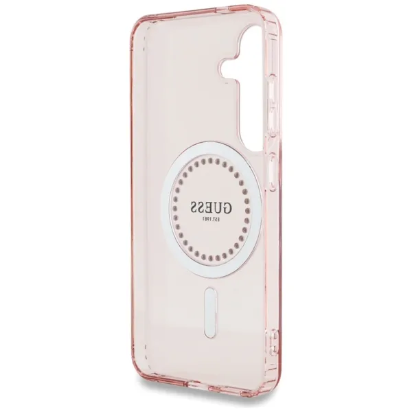 Guess Rhinestones Printed Classic Logo MagSafe - Case for Samsung Galaxy S25 (pink)