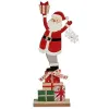 Decorative Figure Father Christmas White Red Grey Wood 7 x 40 x 14 cm (6 Units)