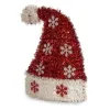 Decorative Figure Father Christmas Hat Tinsel White Red polypropylene PET 17 x 23 x 9,5 cm (12 Units)