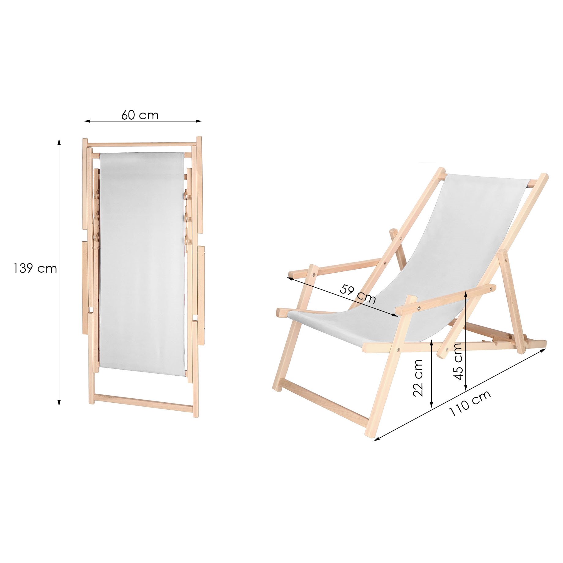 Folding chair Springos DC003 DSWLB white with blue stripes