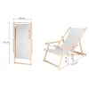 Folding chair Springos DC003 DSWLB white with blue stripes