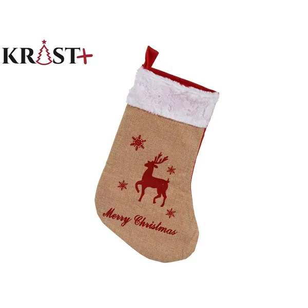 Christmas bauble Christmas Stocking Reindeer Brown 25 x 1,5 x 40 cm (12 Units)