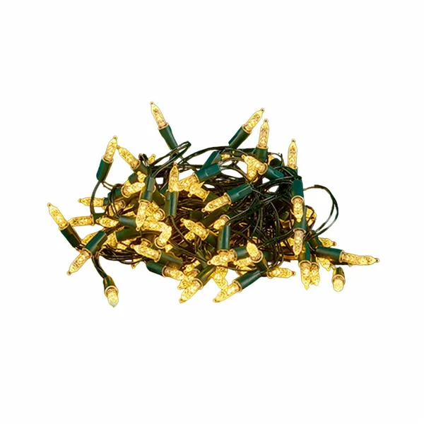 Wreath of LED Lights Yellow 900 x 10 x 2 cm (12 Units)