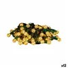 Wreath of LED Lights Yellow 800 x 10 x 2 cm (12 Units)