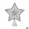 Christmas star Silver Steel Plastic 20 x 5 x 25 cm (10 Units)