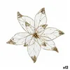 Decorative Flower Golden Plastic 25 x 25 x 7 cm (12 Units)