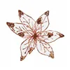 Decorative Flower Golden Pink Plastic 25 x 25 x 7 cm (12 Units)