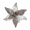 Decorative Flower Silver Plastic 25 x 25 x 7 cm (12 Units)