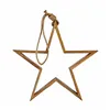 Christmas bauble Star Brown Jute Wood 41,5 x 7 x 78 cm (6 Units)