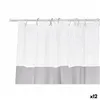 Shower Curtain Transparent 180 x 180 cm Grey Plastic PEVA (12 Units)