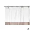 Shower Curtain Transparent 180 x 180 cm Beige Plastic PEVA (12 Units)