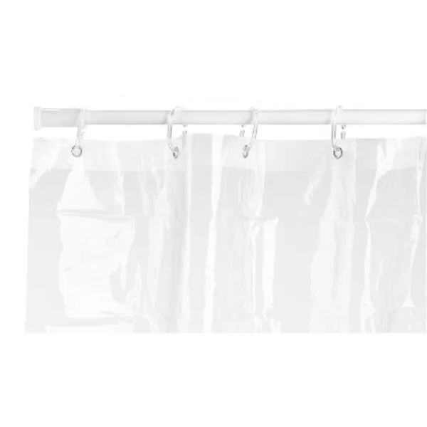 Shower Curtain 180 x 180 cm Plastic PEVA Transparent (12 Units)