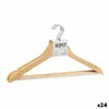 Set of Clothes Hangers 44,5 x 1,2 x 23 cm Brown Wood Metal (24 Units)