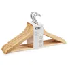 Set of Clothes Hangers 44,5 x 1,2 x 23 cm Brown Wood Metal (8 Units)