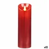 LED Candle Red 8 x 8 x 25 cm (12 Units)