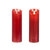 LED Candle Red 8 x 8 x 25 cm (12 Units)