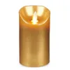 LED Candle Golden 8 x 8 x 15 cm (12 Units)