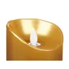 LED Candle Golden 8 x 8 x 15 cm (12 Units)