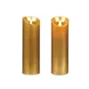 LED Candle Golden 8 x 8 x 25 cm (12 Units)