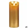 LED Candle Golden 8 x 8 x 20 cm (12 Units)