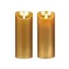 LED Candle Golden 8 x 8 x 20 cm (12 Units)