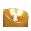 LED Candle Golden 8 x 8 x 20 cm (12 Units)