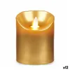 LED Candle Golden 8 x 8 x 10 cm (12 Units)