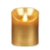 LED Candle Golden 8 x 8 x 10 cm (12 Units)