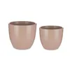 Set of pots Ø 22 cm Ø 28 cm 2 Pieces Beige Clay