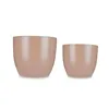 Set of pots Ø 22 cm Ø 28 cm 2 Pieces Beige Clay