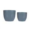 Set of pots 2 Pieces Ø 22 cm Ø 28 cm Anthracite Clay