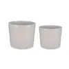 Set of pots Ø 22 cm Ø 27 cm 2 Pieces Grey Clay