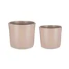 Set of pots Ø 22 cm Ø 27 cm 2 Pieces Beige Clay