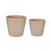 Set of pots 2 Pieces Ø 22 cm Ø 28 cm Beige Clay