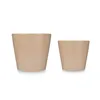 Set of pots 2 Pieces Ø 22 cm Ø 28 cm Beige Clay