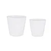 Set of pots 2 Pieces Ø 22 cm Ø 28 cm White Clay